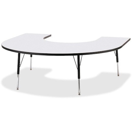 Jonti-Craft TABLE, HORSESHOE, 60X66, GY/BK JNT6445JCA180
